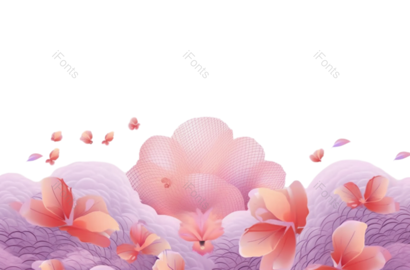 装饰图片,元素元素,红色的花PNG,插画免抠素材
